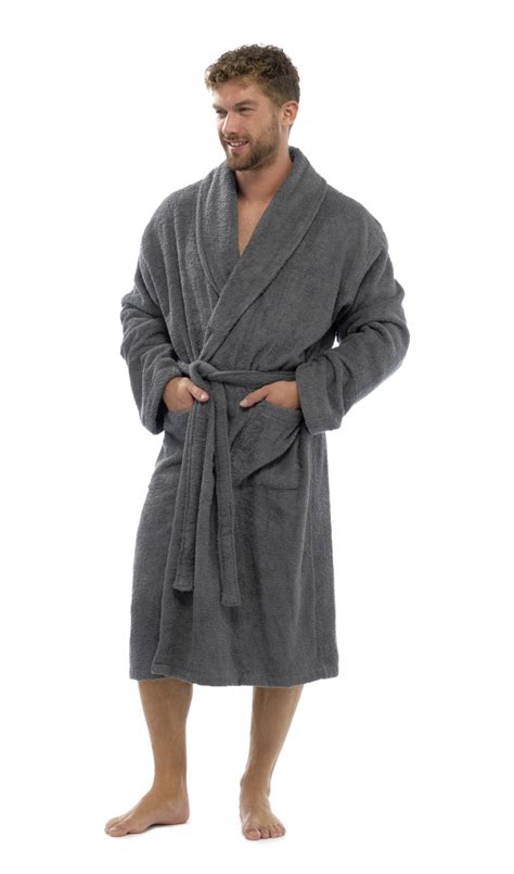 luxury towelling robe for men